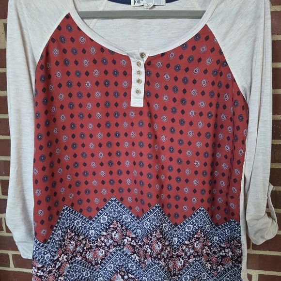 Jolt Tops - Jolt Women's Red and Blue Long Sleeve Top